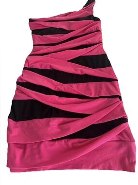 Emerald Sundae Juniors One Strap black Pink Club Dress Medium Size